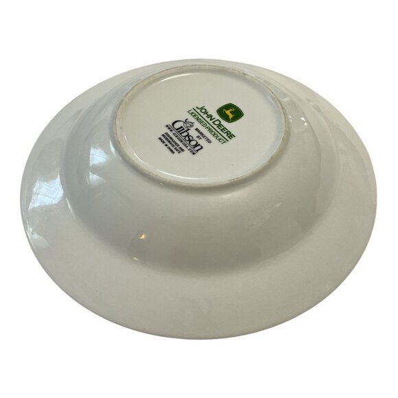 John Deere Tractor Soup Salad Bowl 9 in Gibson Licensed 2000s Green Yellow - Picture 3 of 4